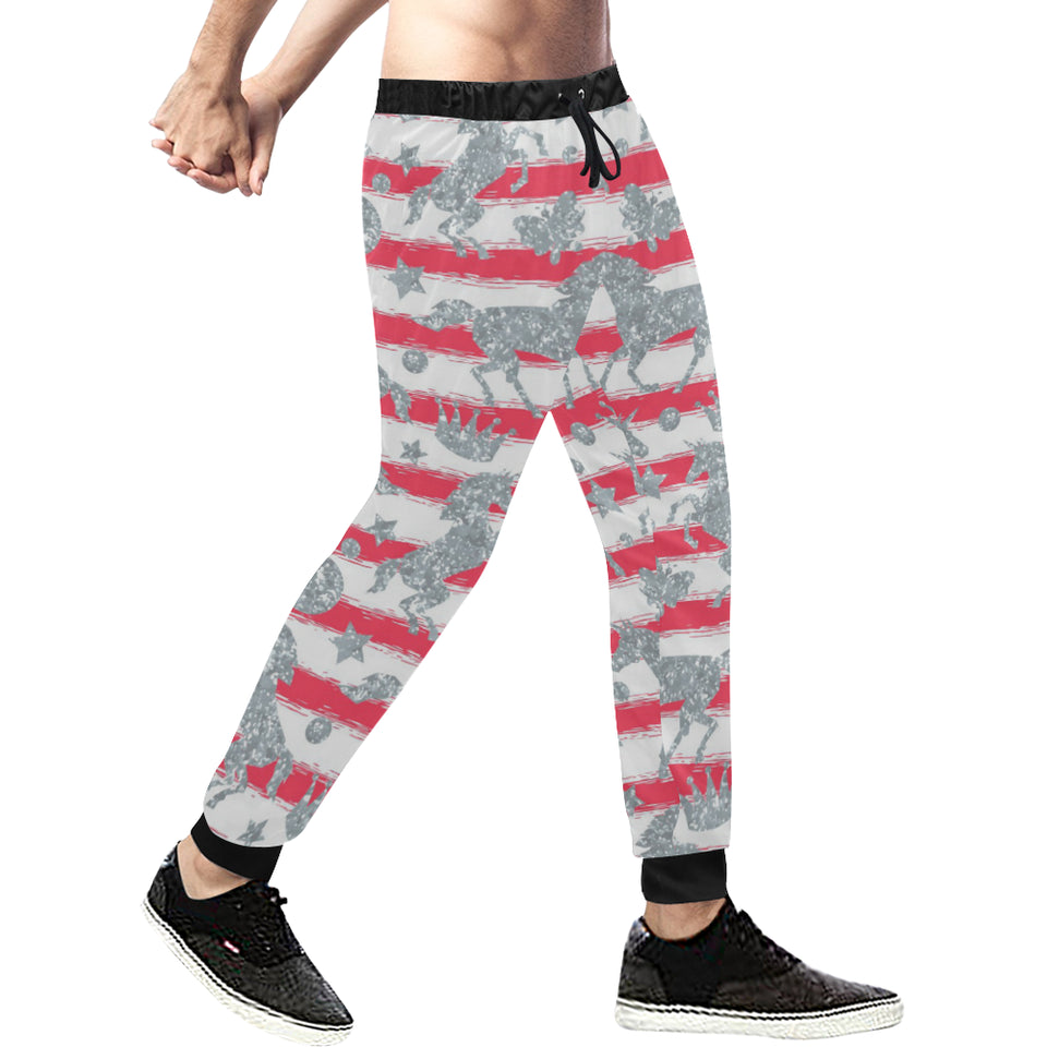 Unicorn Silver Pattern Unisex Casual Sweatpants