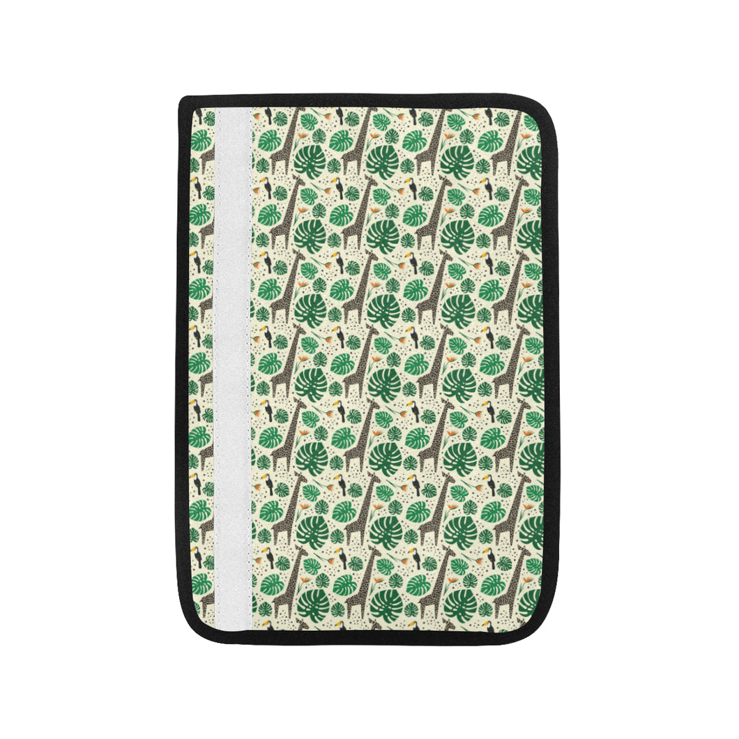 Giraffe Pattern Print Design 02 Car Seat Belt Cover