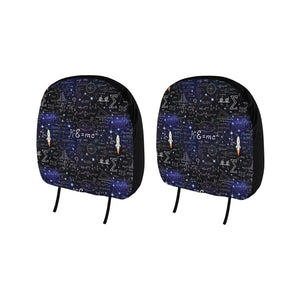 Math Pattern Print Design 02 Car Headrest Cover