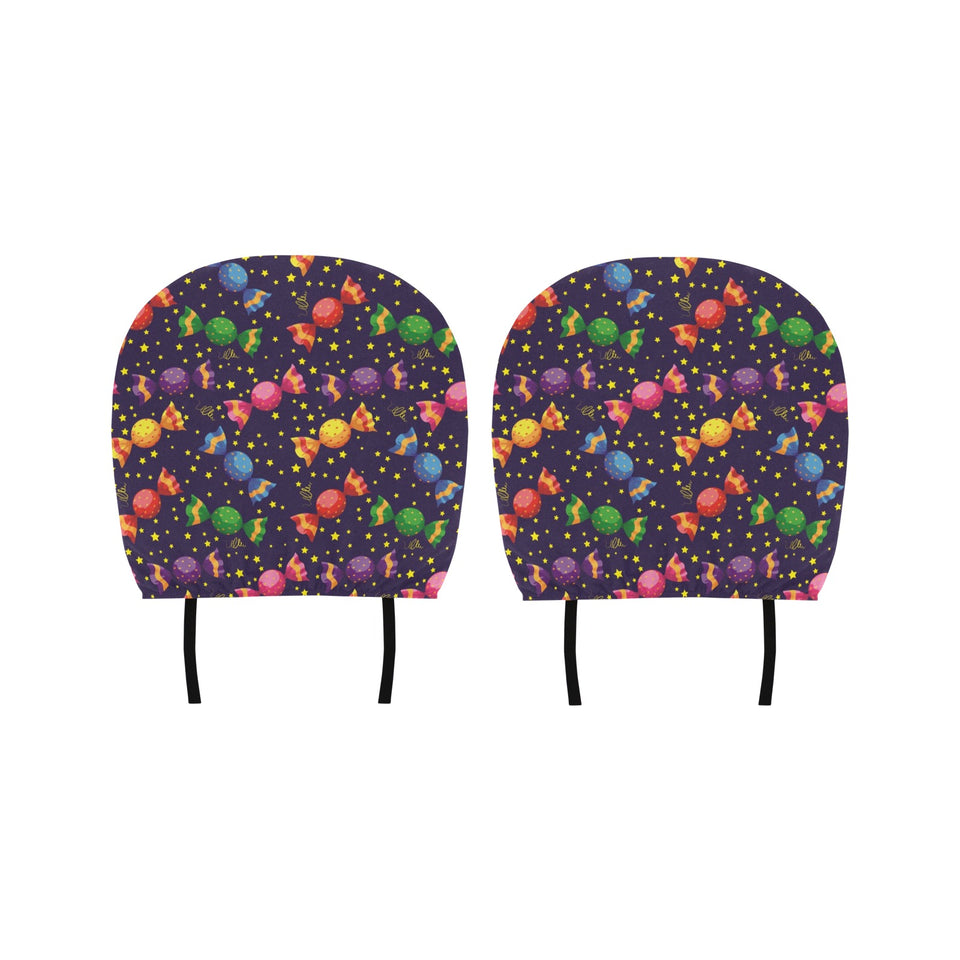 Candy Star Pattern Car Headrest Cover