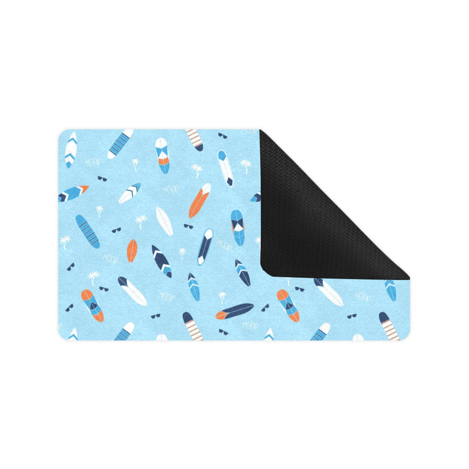 Surfboard Pattern Print Design 05 Doormat