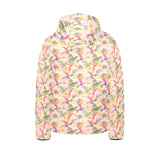 Hummingbird Pattern Print Design 03 Kids' Boys' Girls' Padded Hooded Jacket