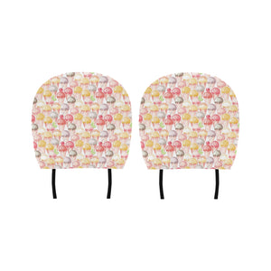 Ice Cream Cone Pattern Car Headrest Cover