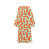 Sausage Pattern Print Design 04 Blanket Robe with Sleeves