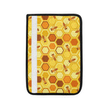 Bee and Honeycomb Pattern Car Seat Belt Cover