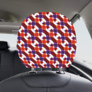 Boomerang Pattern Background Car Headrest Cover