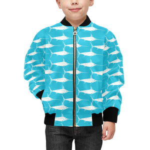 Swordfish Pattern Print Design 02 Kids' Boys' Girls' Bomber Jacket