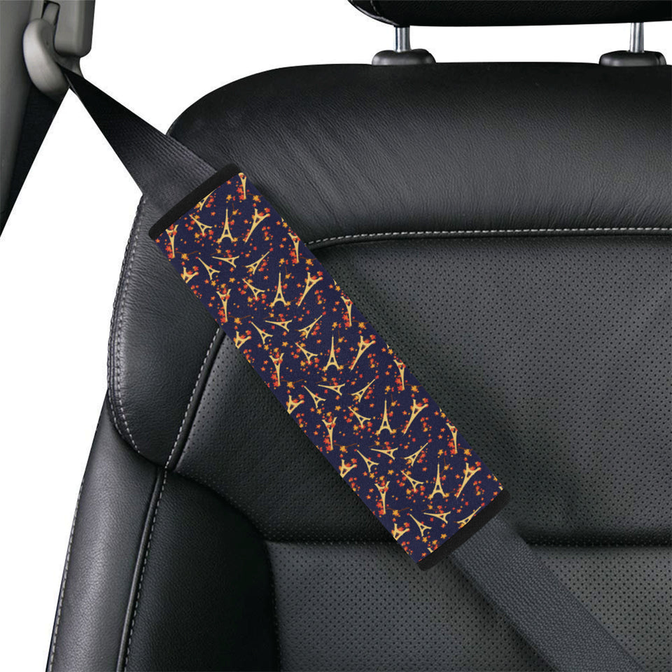 Eiffel Tower Pattern Print Design 02 Car Seat Belt Cover