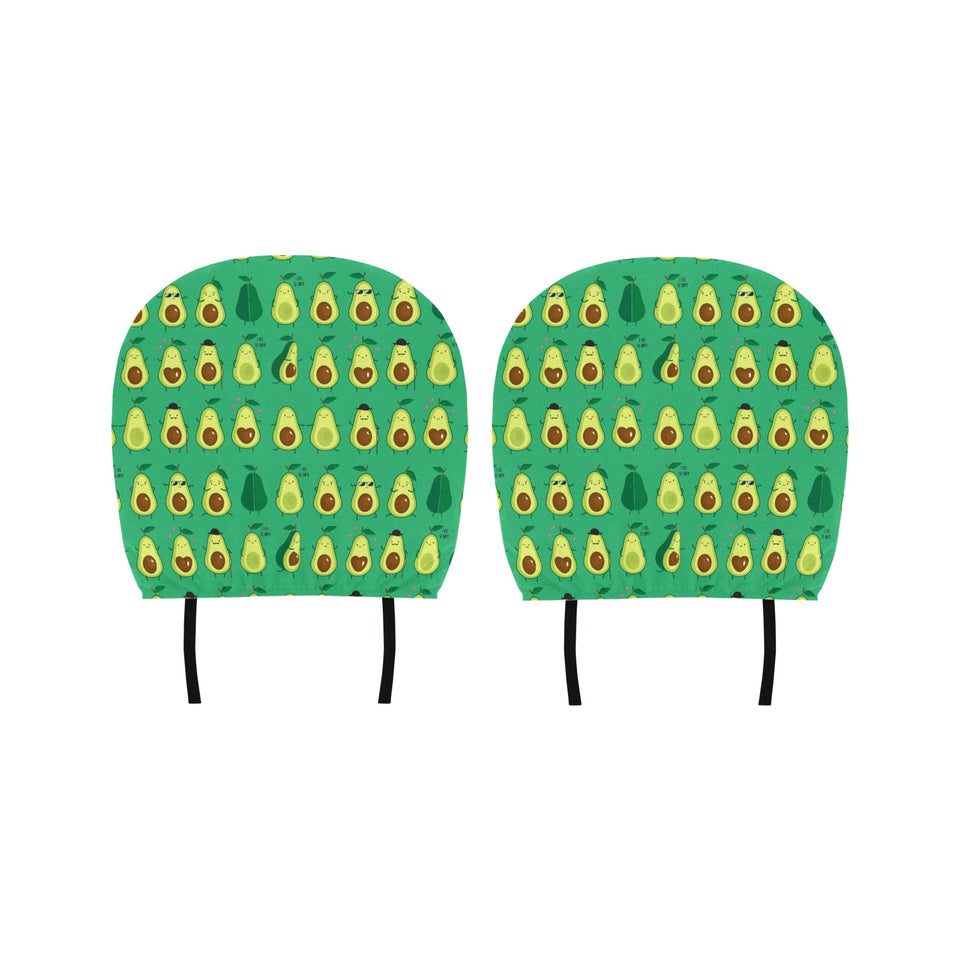 Cute Avocado Pattern Car Headrest Cover