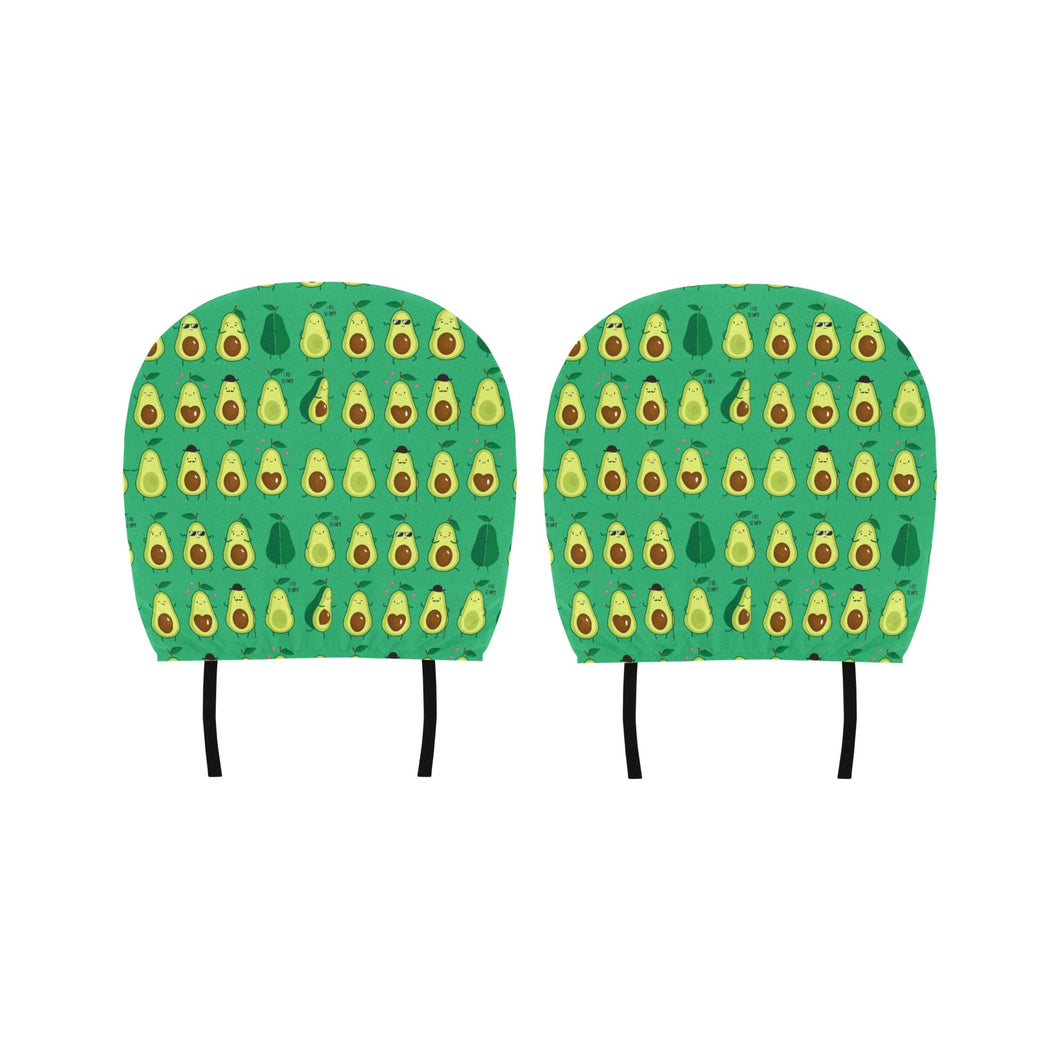 Cute Avocado Pattern Car Headrest Cover