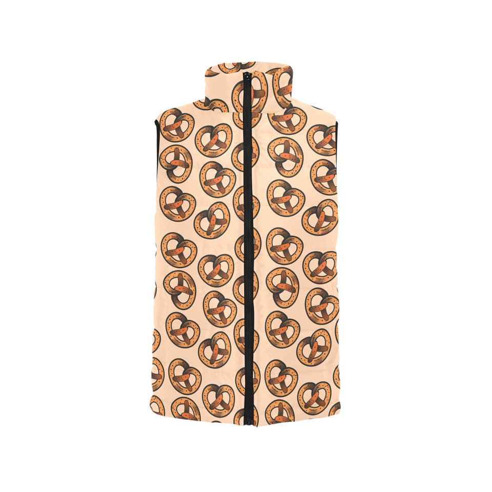 Pretzels Pattern Print Design 02 Men's Padded Vest