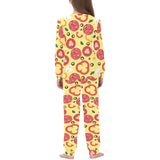 Pizza Tomato Salami Texture Pattern Kids' Boys' Girls' All Over Print Pajama Set