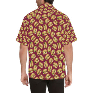 Hamburger Pattern Print Design 01 Men's All Over Print Hawaiian Shirt (Model T58)