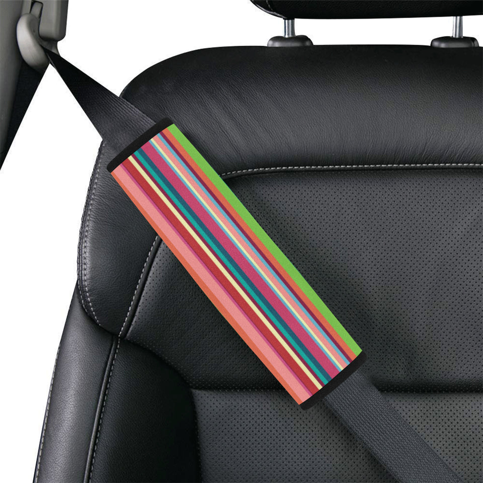 Rainbow Stripe Pattern Car Seat Belt Cover