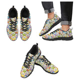 Colorful Daruma Pattern Men's Sneakers Black