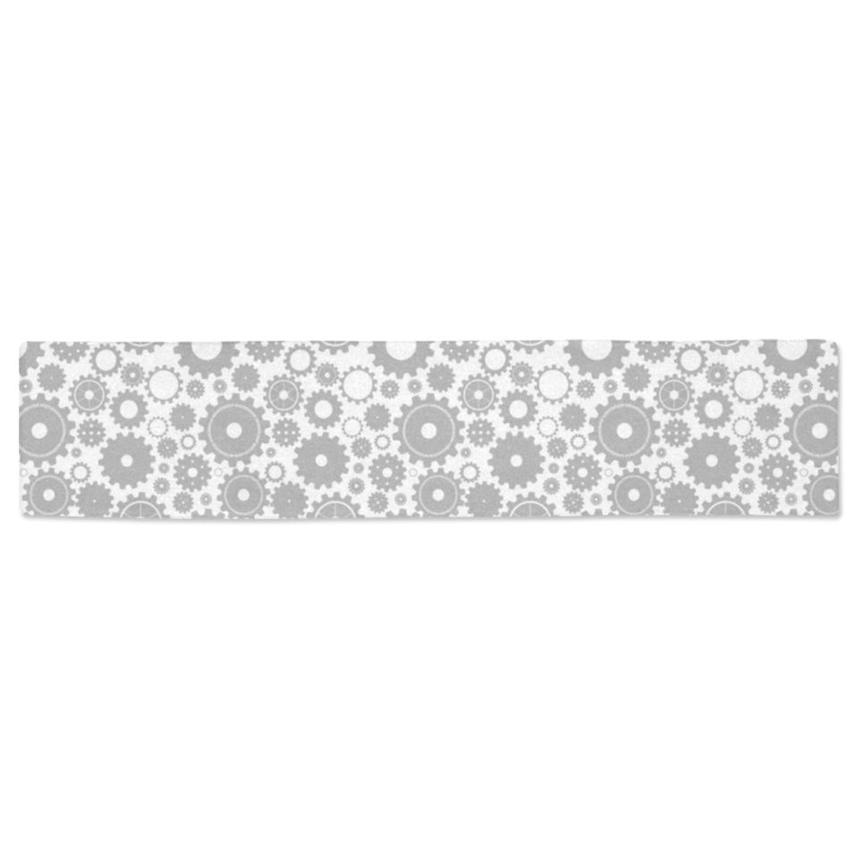 Gear Pattern Print Design 03 Table Runner