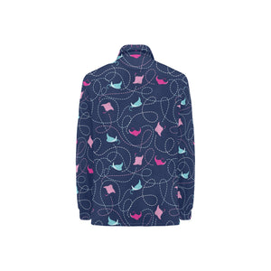 Stingray Pattern Print Design 05 Women's Long Sleeve Polo Shirt