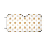 Golden Retriever Pattern Print Design 03 Car Sun Shade