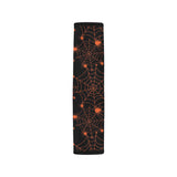 Orange Cobweb Spider Web Pattern Car Seat Belt Cover