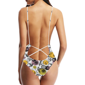 Passion Fruit Pattern Background Women's One-Piece Swimsuit