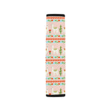 Llama Cactus Pattern background Car Seat Belt Cover