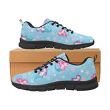 Cute Mermaid Pattern Men's Sneakers Black