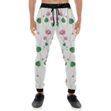 Pink Lotus Waterlily Flower Pattern Unisex Casual Sweatpants