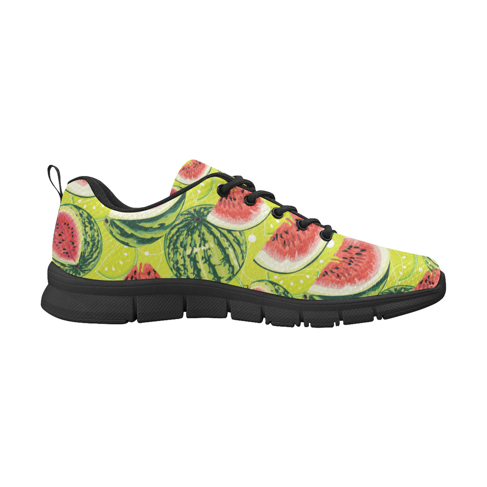 Watermelon Theme Pattern Men's Sneakers Black