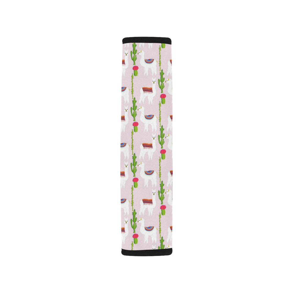 Llama Cactus Pattern Car Seat Belt Cover