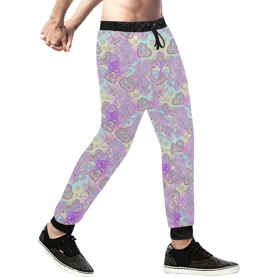 Unicorn Heart Pattern Unisex Casual Sweatpants