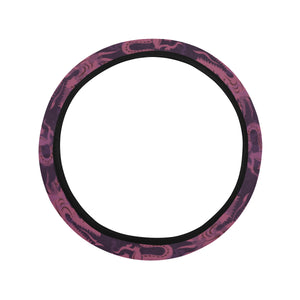 Dragon Pattern Purple 2 Steering Wheel Cover with Elastic Edge