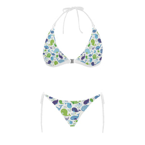 Whale Stripe Dot Pattern Sexy Bikinis Two-Pieces Swimsuits