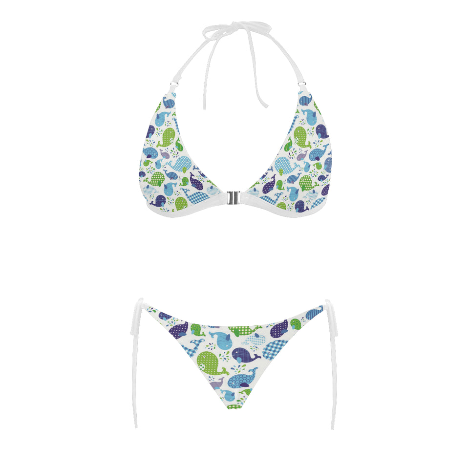 Whale Stripe Dot Pattern Sexy Bikinis Two-Pieces Swimsuits