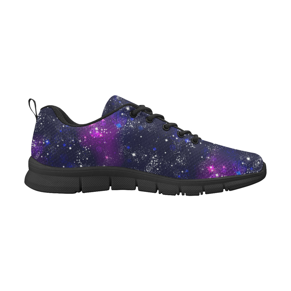 Space Galaxy Pattern Men's Sneakers Black