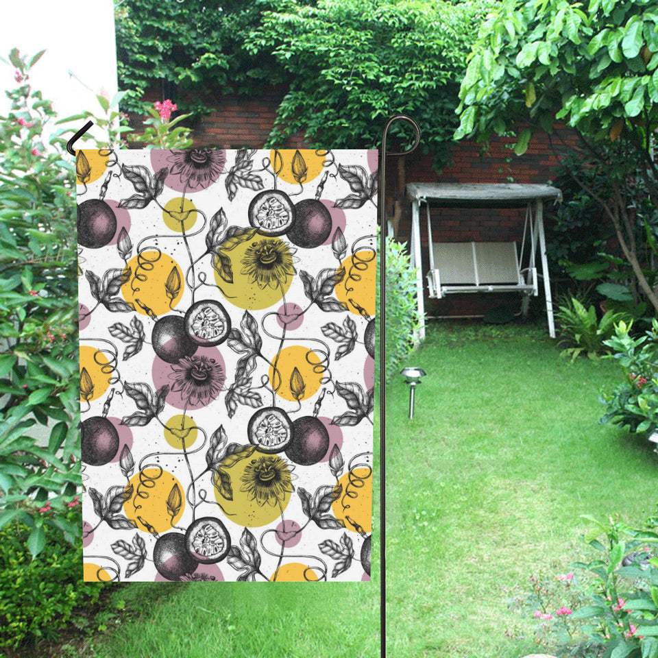 Passion Fruit Pattern Background House Flag Garden Flag