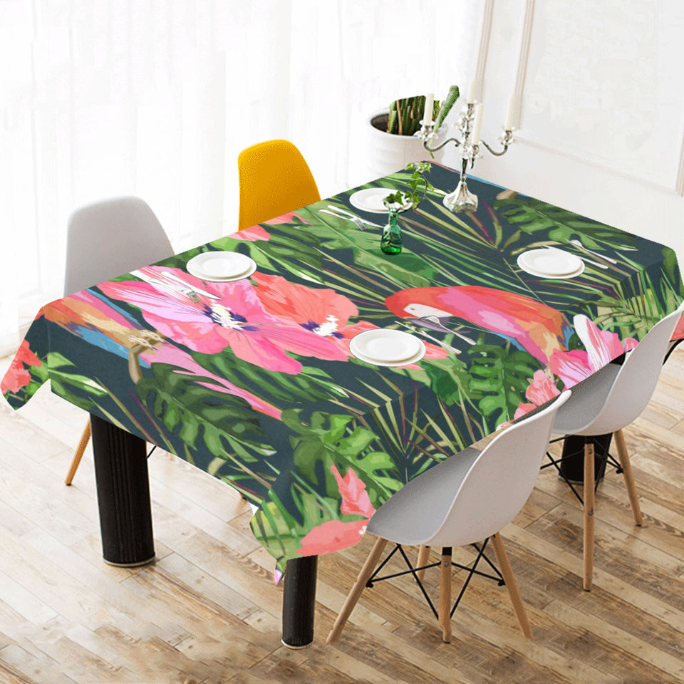 Parrot Leaves Pattern Tablecloth