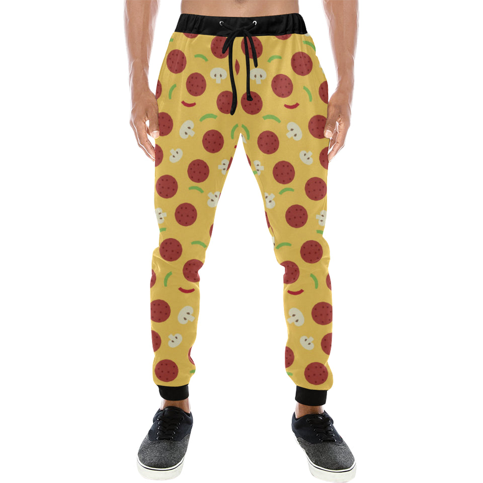 Pizza Salami Mushroom Texture Pattern Unisex Casual Sweatpants