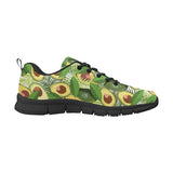 Avocado Leaves Pattern Men's Sneakers Black