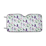 Eggplant Pattern Print Design 03 Car Sun Shade