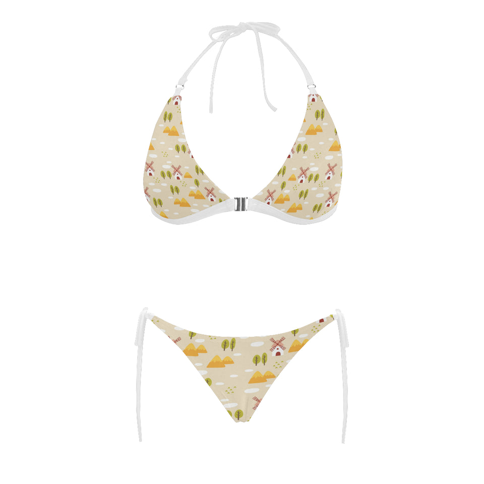 Windmill Pattern Sexy Bikinis Two-Pieces Swimsuits