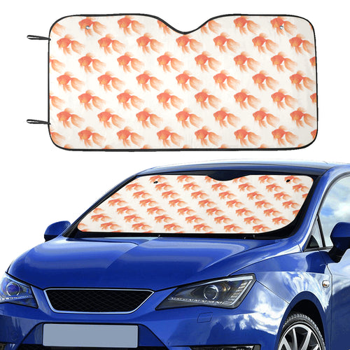 Goldfish Pattern Print Design 05 Car Sun Shade