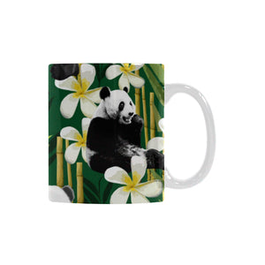Panda Bamboo Flower Pattern Classical White Mug (FulFilled In US)