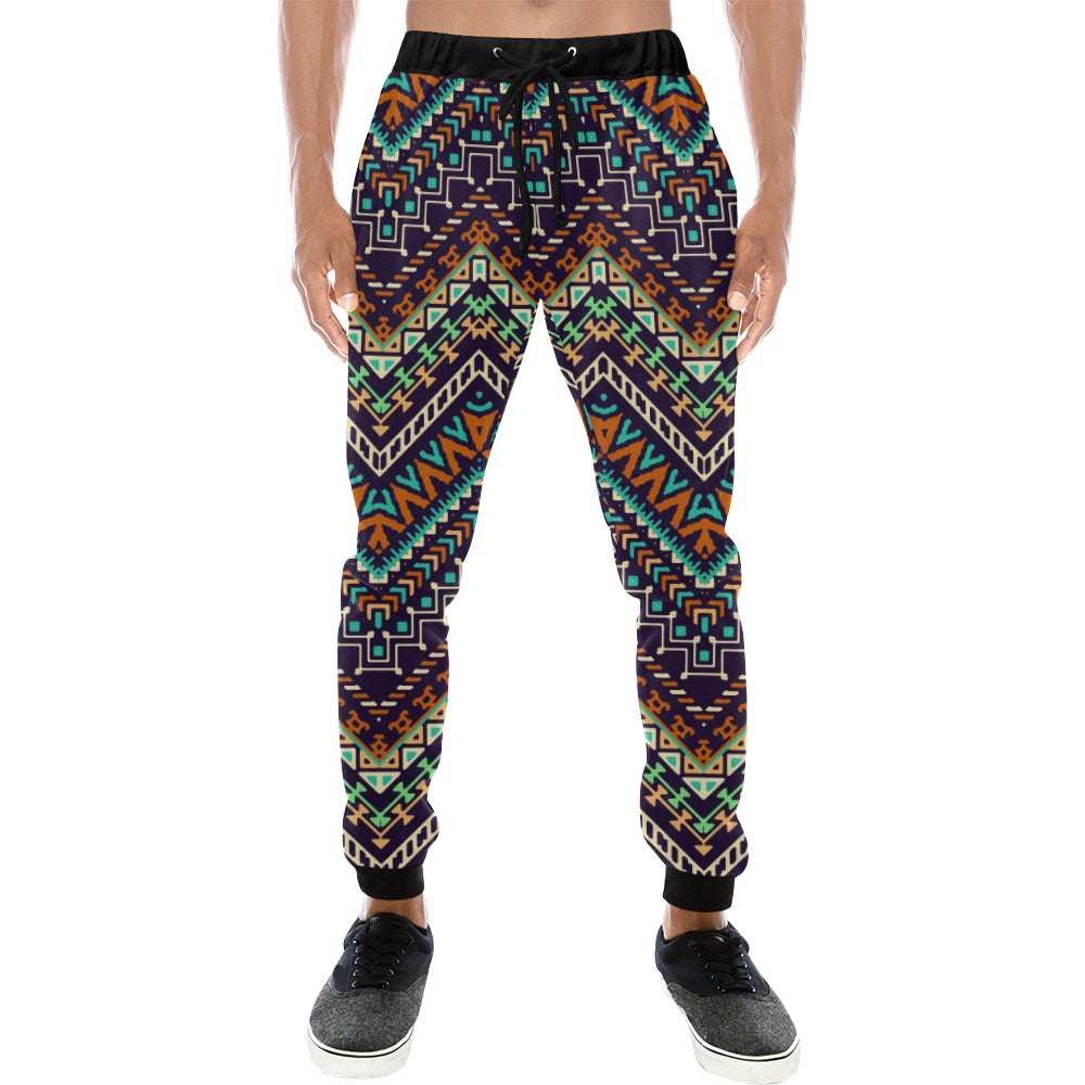 Zigzag African Afro Dashiki Adinkra Kente Unisex Casual Sweatpants