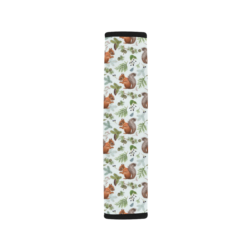 Squirrel Pattern Print Design 02 Car Seat Belt Cover