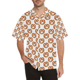 Pretzels Pattern Print Design 03 Men's All Over Print Hawaiian Shirt (Model T58)