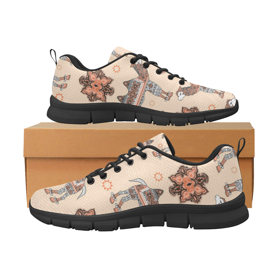 Camel Tribal Pattern Men's Sneakers Black