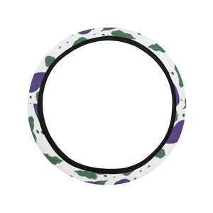 Eggplant Pattern Print Design 05 Car Steering Wheel Cover