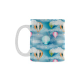Hot Air Balloon in Night Sky Pattern Classical White Mug (FulFilled In US)