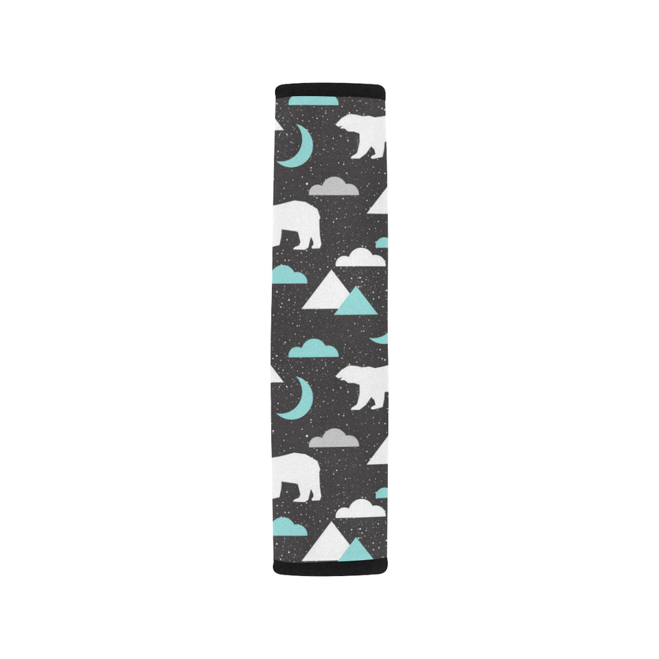 Polar Bear Moon Pattern Car Seat Belt Cover