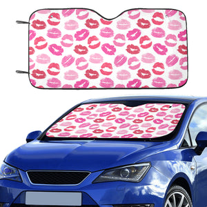 Lips Pattern Print Design 05 Car Sun Shade